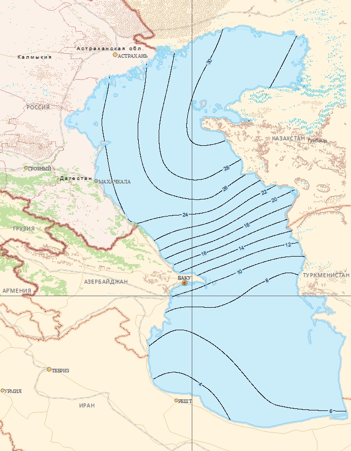 Генеральная карта каспийского моря